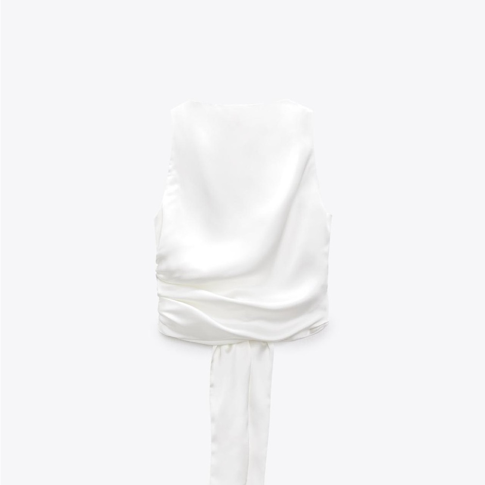 Zara satin effect backless tank top